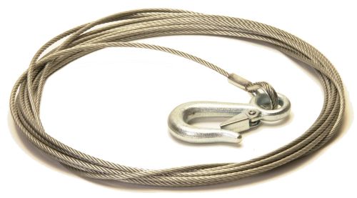 Trailer Winch Cable with Snap Hook: 4mm x 7.5M