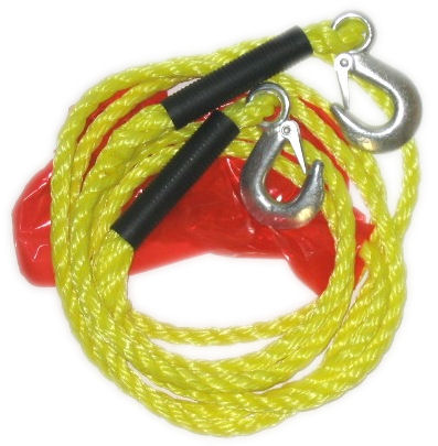 Tow Rope 4m: 1200kg with Forged Hooks