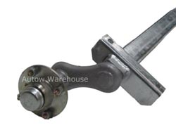 Rubber Suspension Trailer Axle - Unbraked 750 kg - with hubs