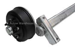 Rubber Suspension Trailer Axle - Braked 1500 kg 200 x 50 Brakes