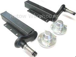 Unbraked Trailer Suspension Kit - 750kg Peak Units & Hubs
