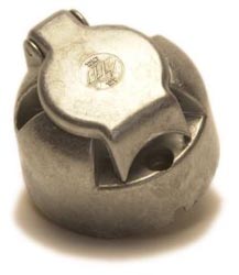 Trailer Socket - 7 pin (12n) Socket: Aluminium
